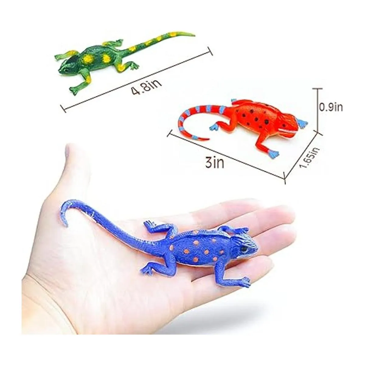 10PCS Lizard Animal FigurinesColor Changing Chameleon_3