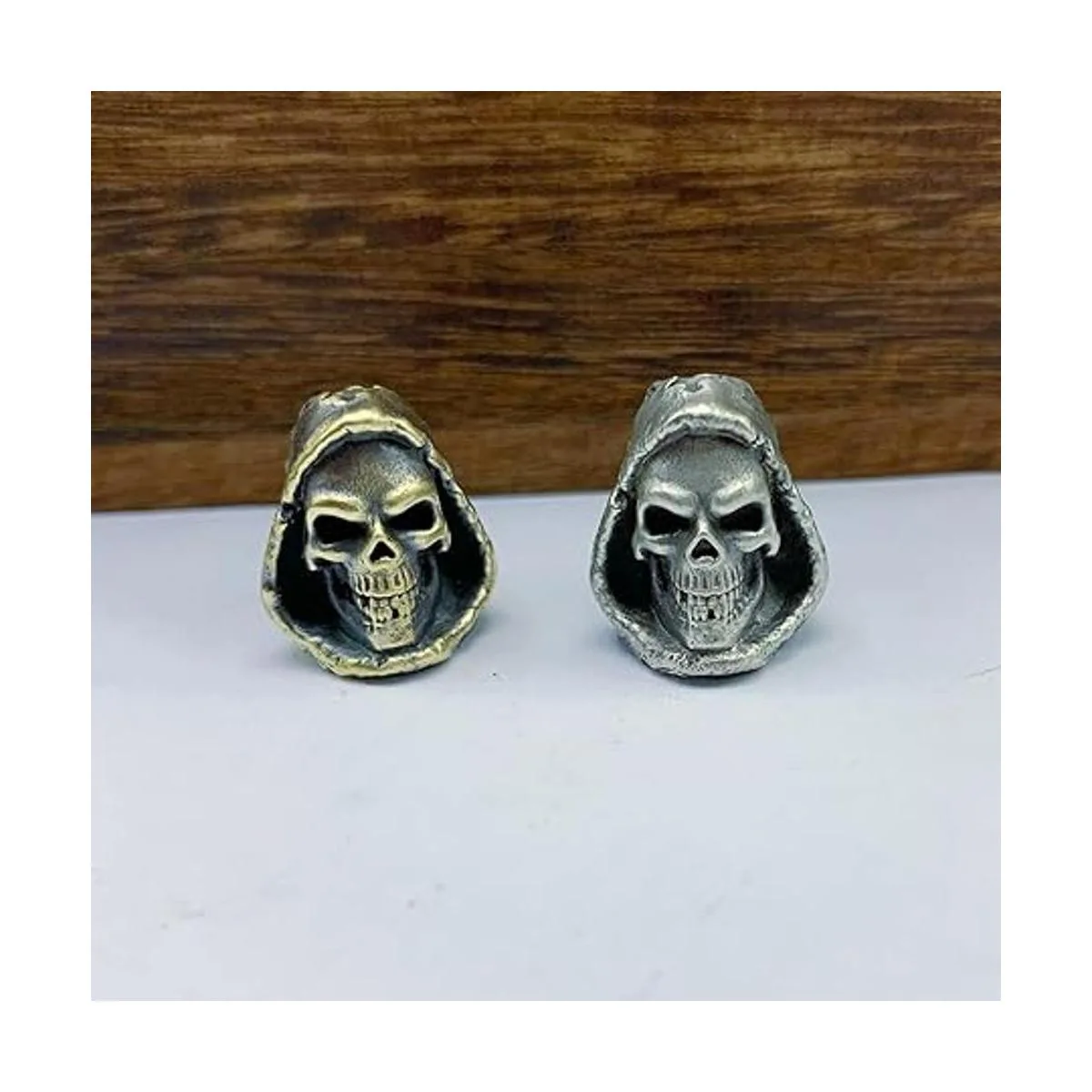 Esqueleto de la muerte de latón antiguo cuentas EDC_4