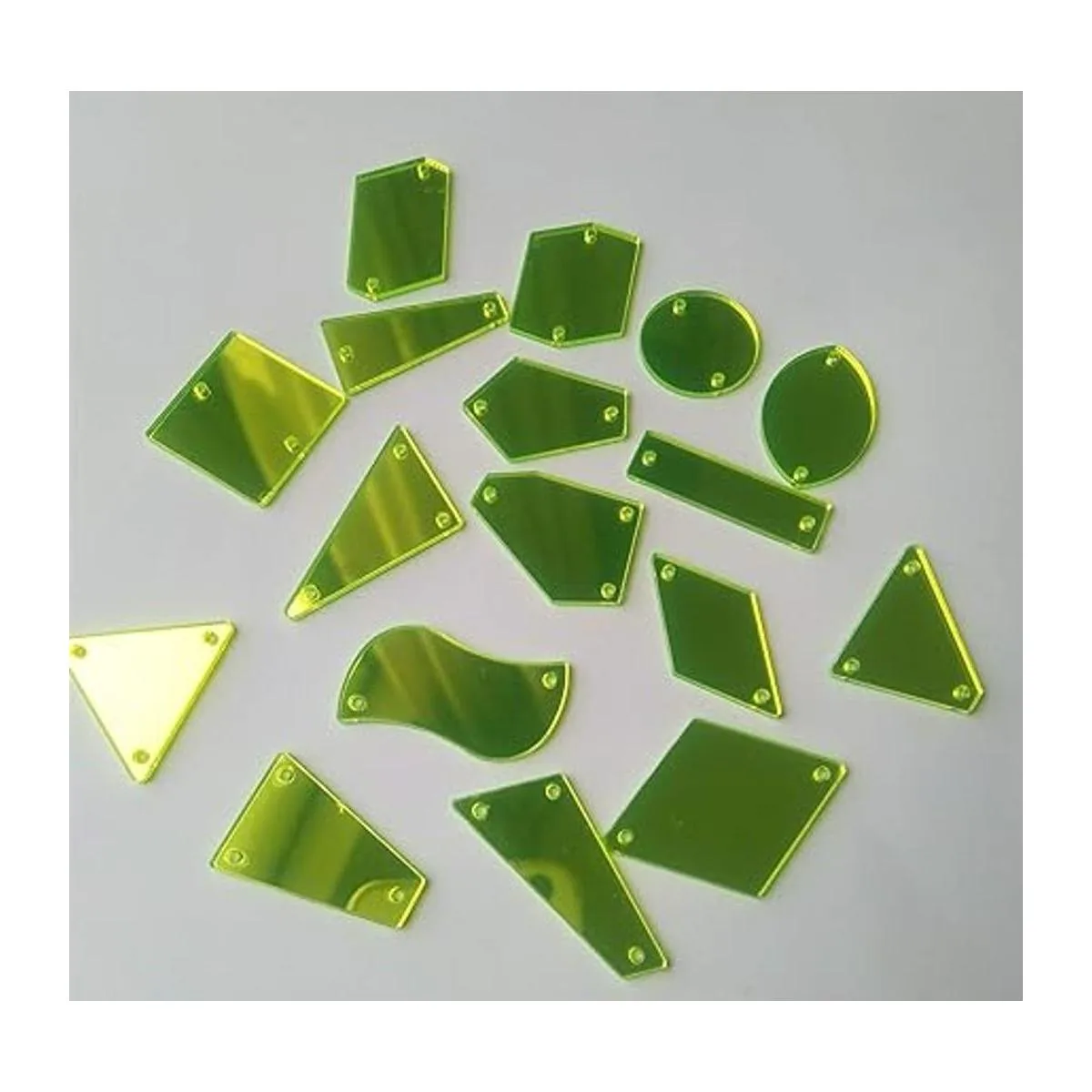 Espejo de acrílico amarillo neón para coser y coser con_4