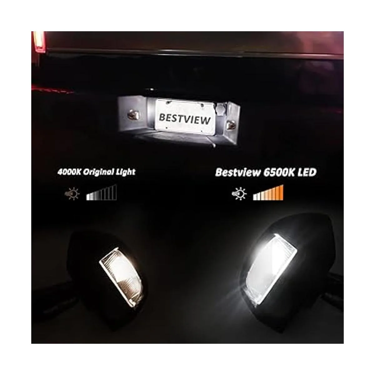 Bestview Placa de matrícula LED plateada reemplazo de_3