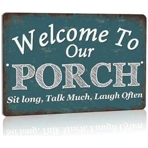 Letrero de bienvenida a nuestro porche para decoración de_2