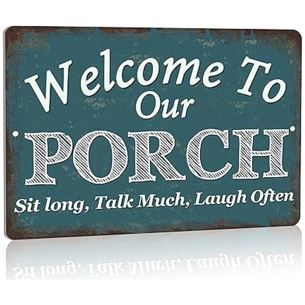 Letrero de bienvenida a nuestro porche para decoración de_2