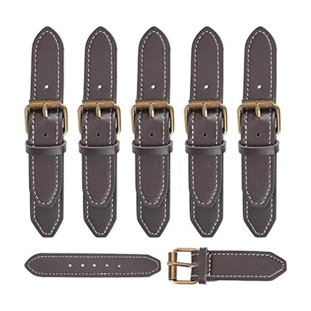 FINGERINSPIRE 6 juegos de cierres de cuero cosidos con_1