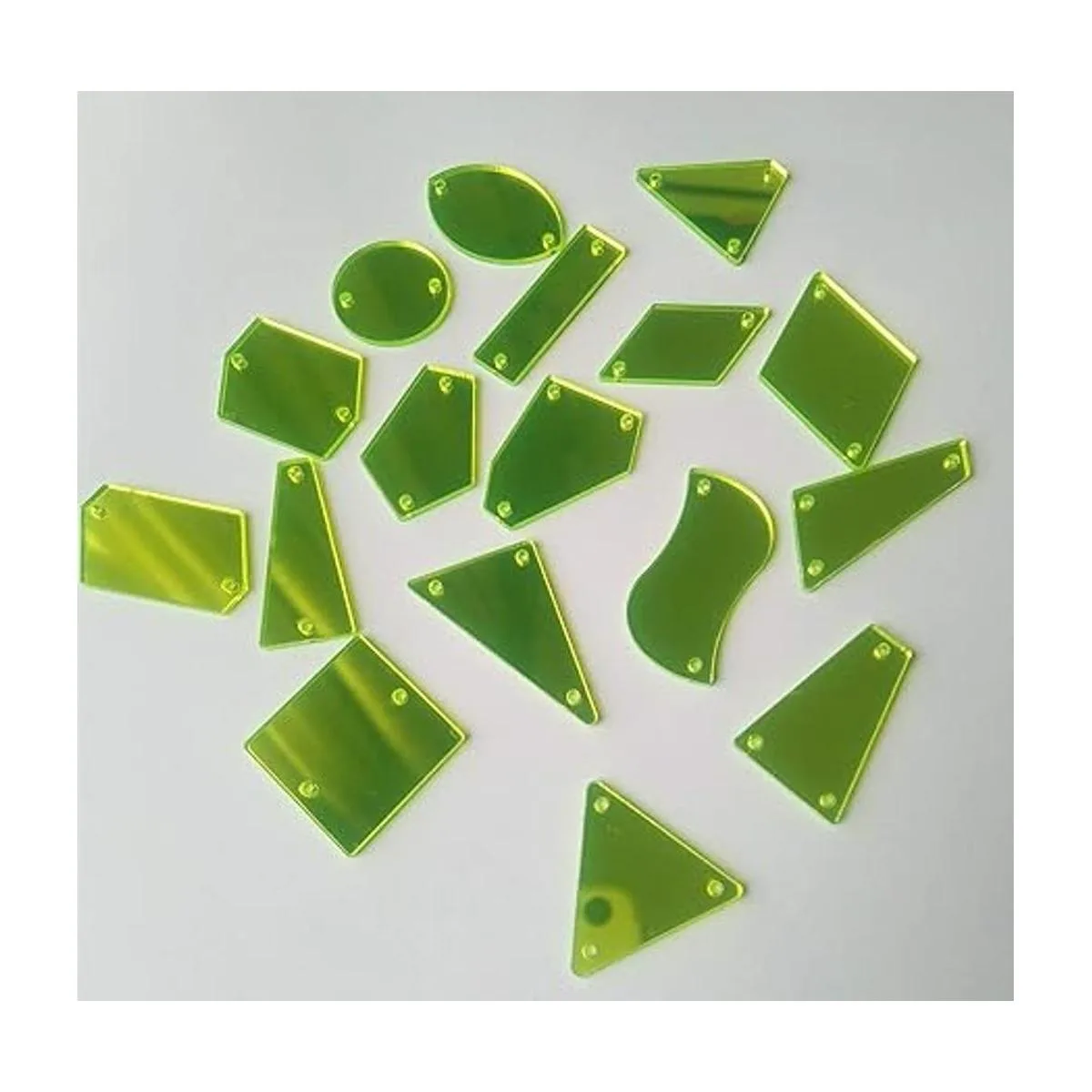 Espejo de acrílico amarillo neón para coser y coser con_5