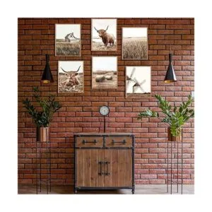 Arte de pared de vaca de las tierras altas decoración de_4
