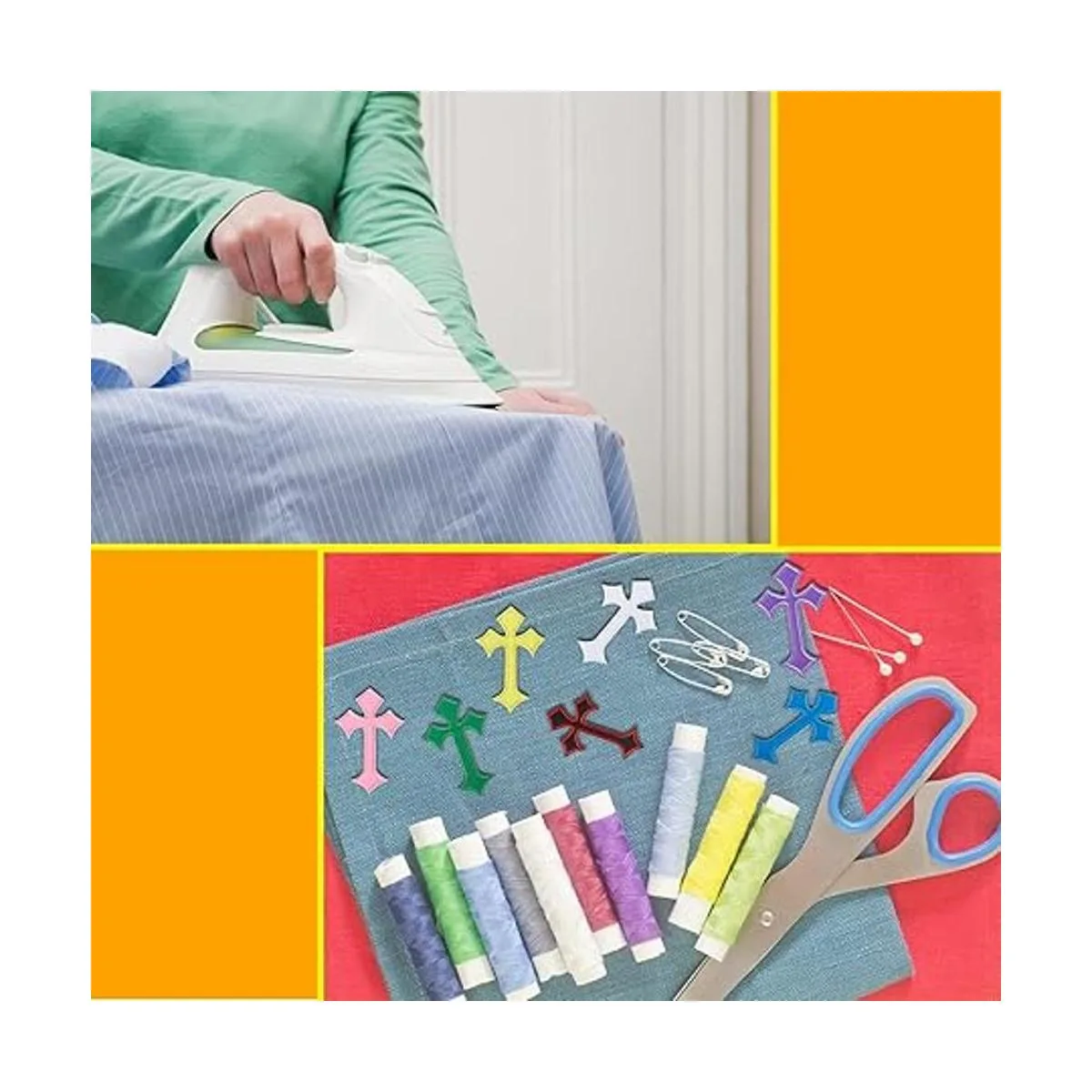 Nicime 33 parches cruzados parches de hierro para_7