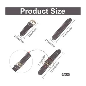 FINGERINSPIRE 6 juegos de cierres de cuero cosidos con_2