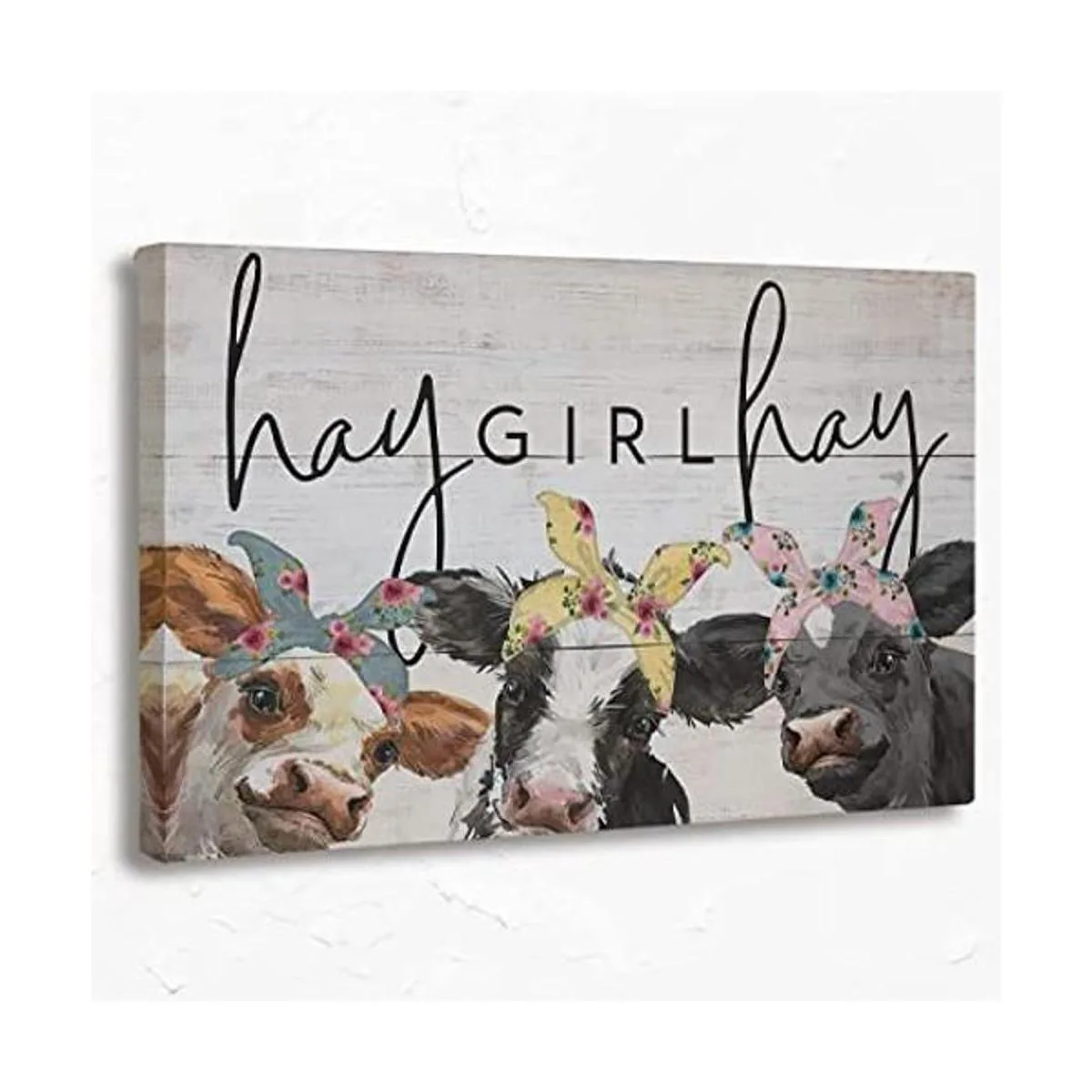 Divertida cita en lienzo de vaca lindas impresiones de_1