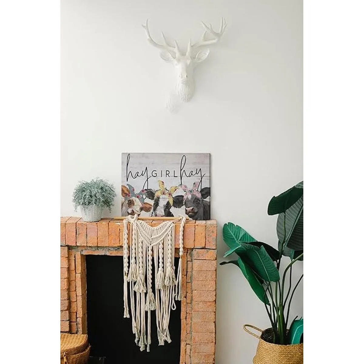 Divertida cita en lienzo de vaca lindas impresiones de_3