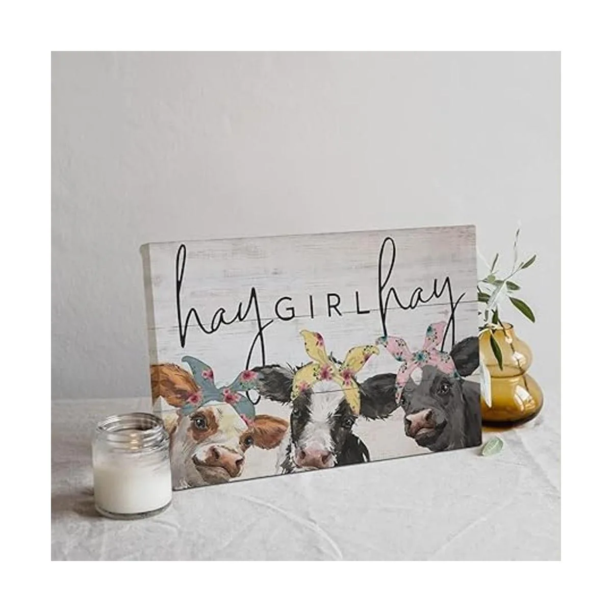 Divertida cita en lienzo de vaca lindas impresiones de_2