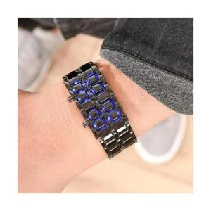 Fashion Mens Binary Sports Watch Digital LED Matrix_6
