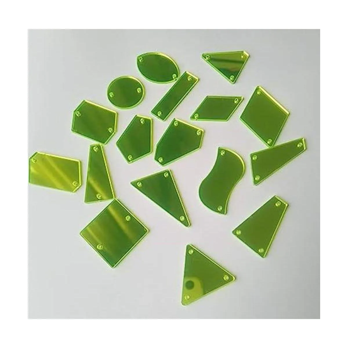 Espejo de acrílico amarillo neón para coser y coser con_1