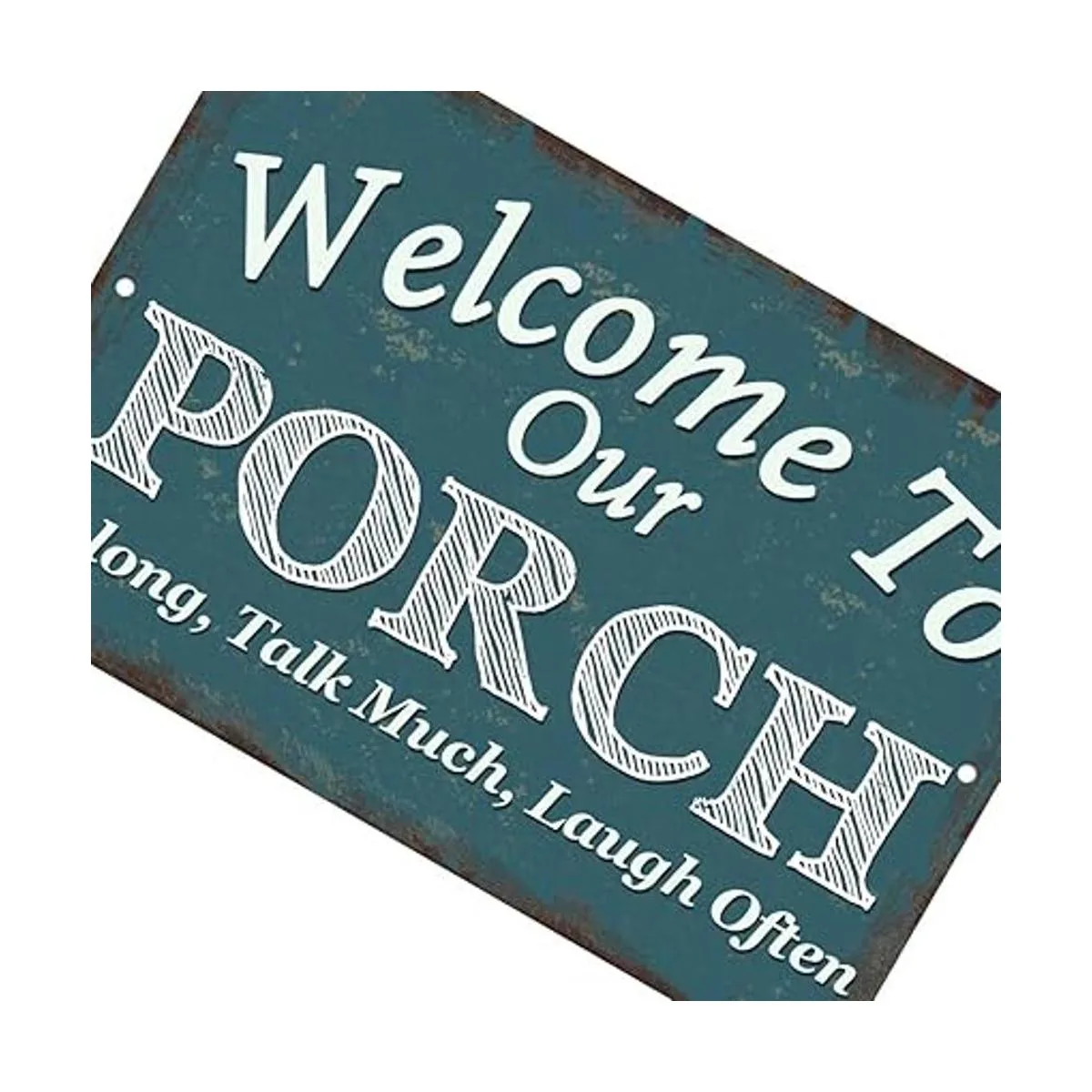 Letrero de bienvenida a nuestro porche para decoración de_4