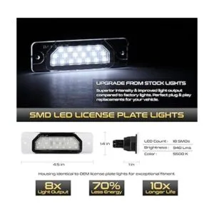 VIPMOTOZ Luz LED completa para placa de matrícula Infiniti_2