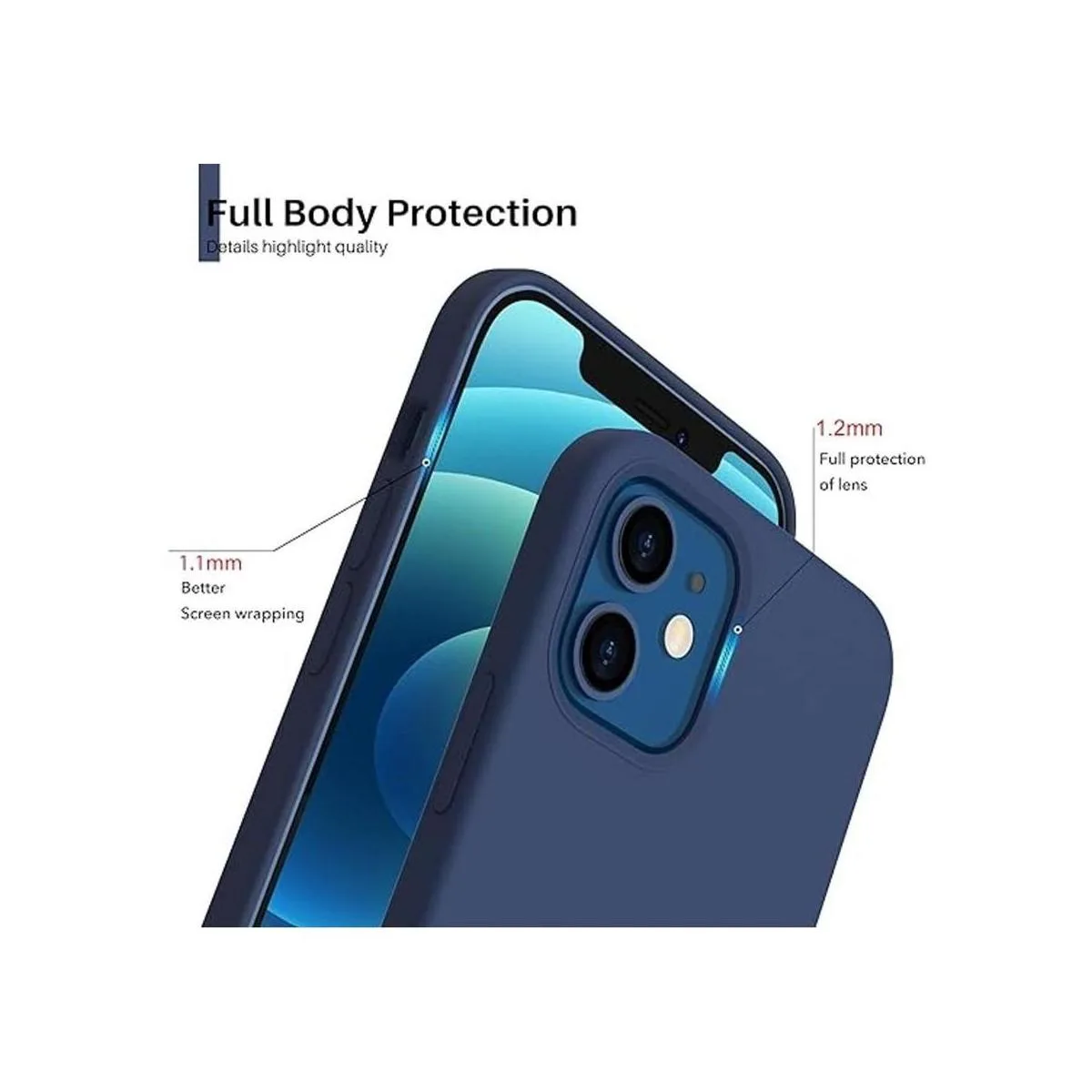 ORNARTO Compatible con iPhone 12 Mini silicona líquida_4