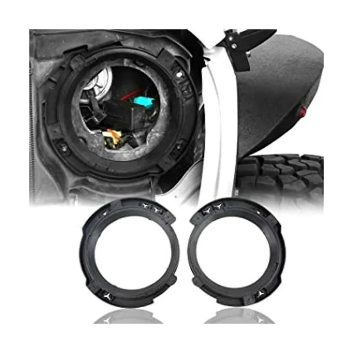 uBox Wrangler Anillo de retención de montaje para faros_1