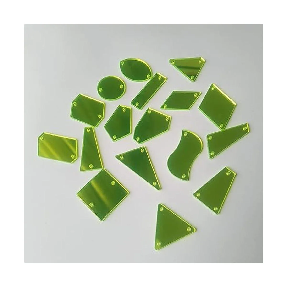 Espejo de acrílico amarillo neón para coser y coser con_3