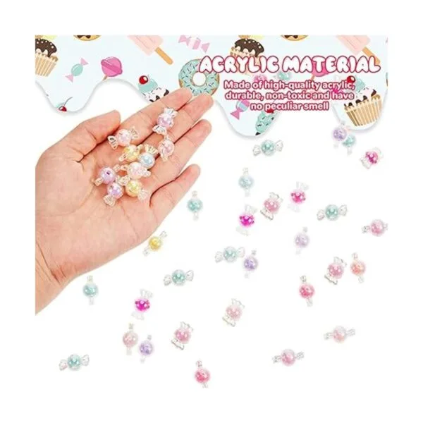 100 cuentas de acrílico de caramelo con cuentas de colores_3