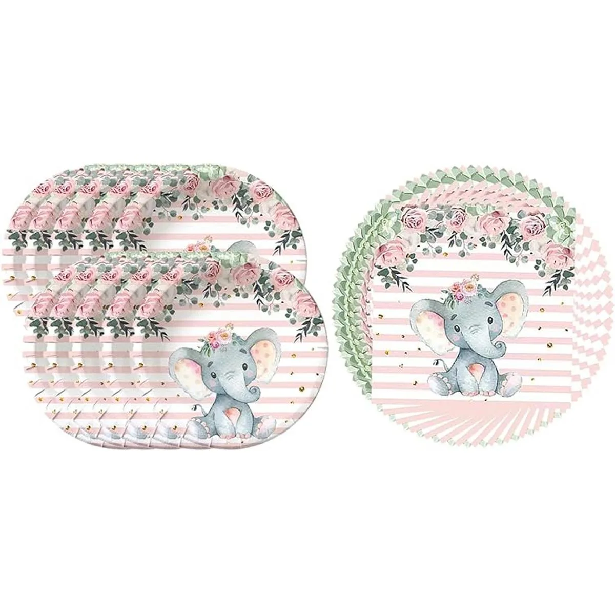 Elefante baby shower suministros de fiesta de cumpleaños_5