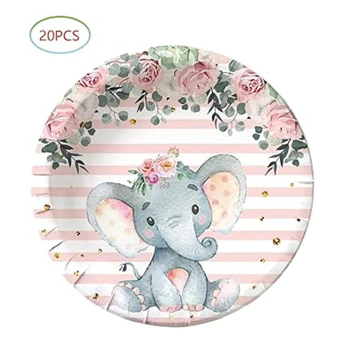 Elefante baby shower suministros de fiesta de cumpleaños_4