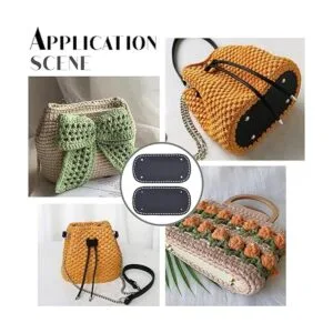 PandaHall Base inferior de bolsa de ganchillo negra 11.8_2