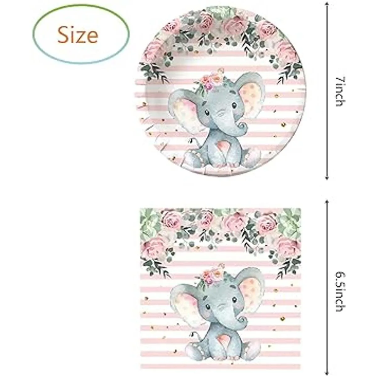 Elefante baby shower suministros de fiesta de cumpleaños_2