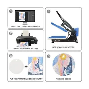 MAIKESUB 10 adornos redondos de cerámica en blanco por_5