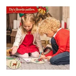 Adornos de Navidad de madera de tamaño grande de 7_5