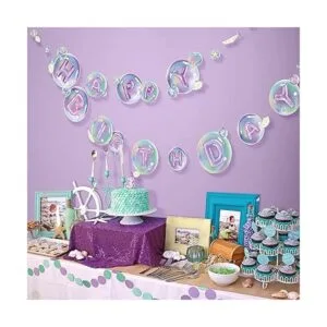 Bandera transparente de sirena de feliz cumpleaños debajo_4