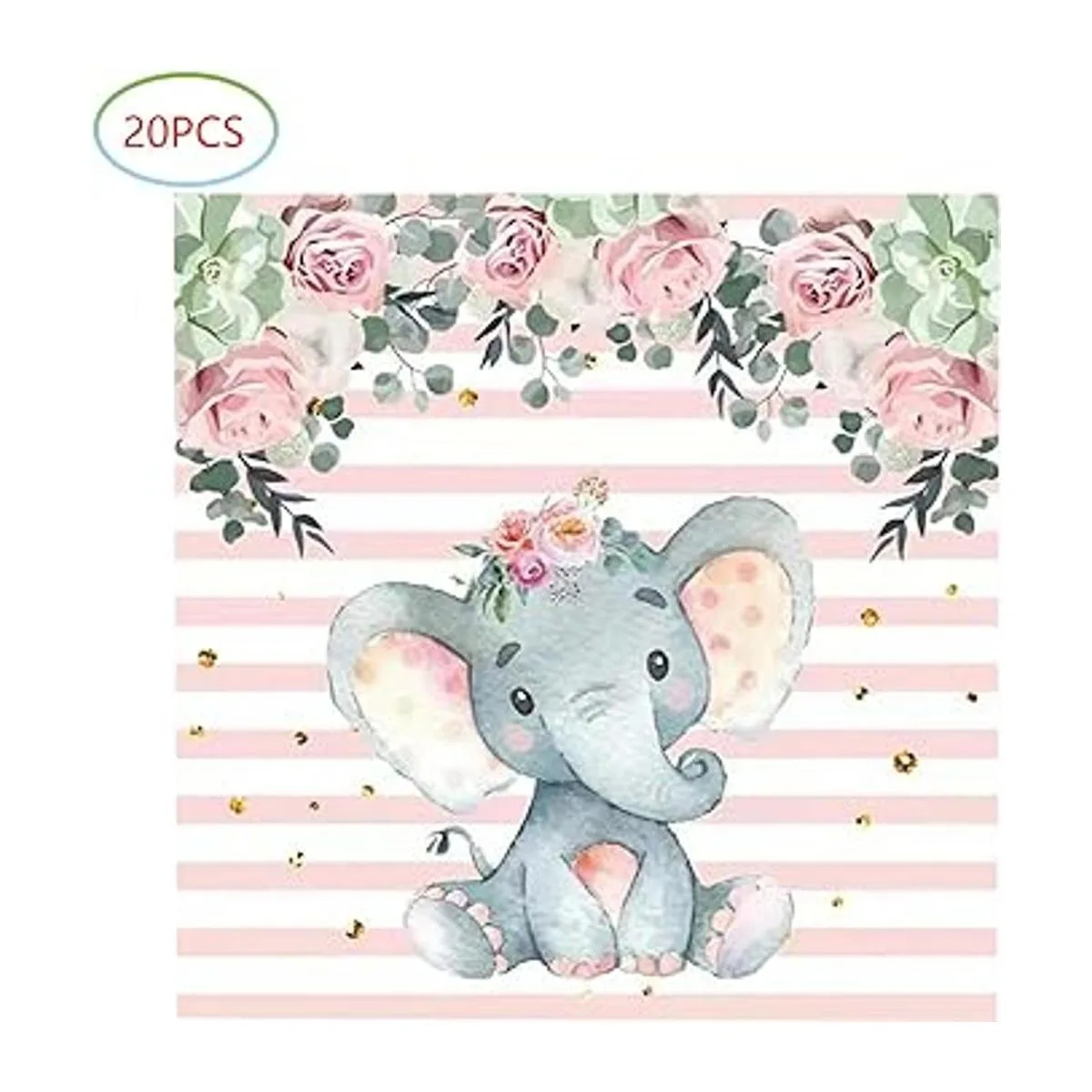 Elefante baby shower suministros de fiesta de cumpleaños_3