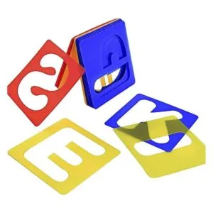 TecUnite Juego de 26 plantillas del alfabeto plantillas_7