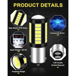 Qoope Bombilla LED blanca 1157 2357 2057 7528 BAY15D de_4