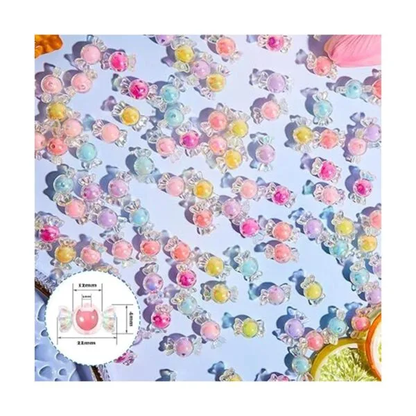 100 cuentas de acrílico de caramelo con cuentas de colores_2