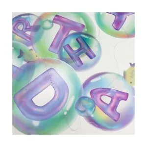 Bandera transparente de sirena de feliz cumpleaños debajo_2