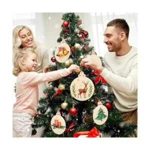 Adornos de Navidad de madera de tamaño grande de 7_2