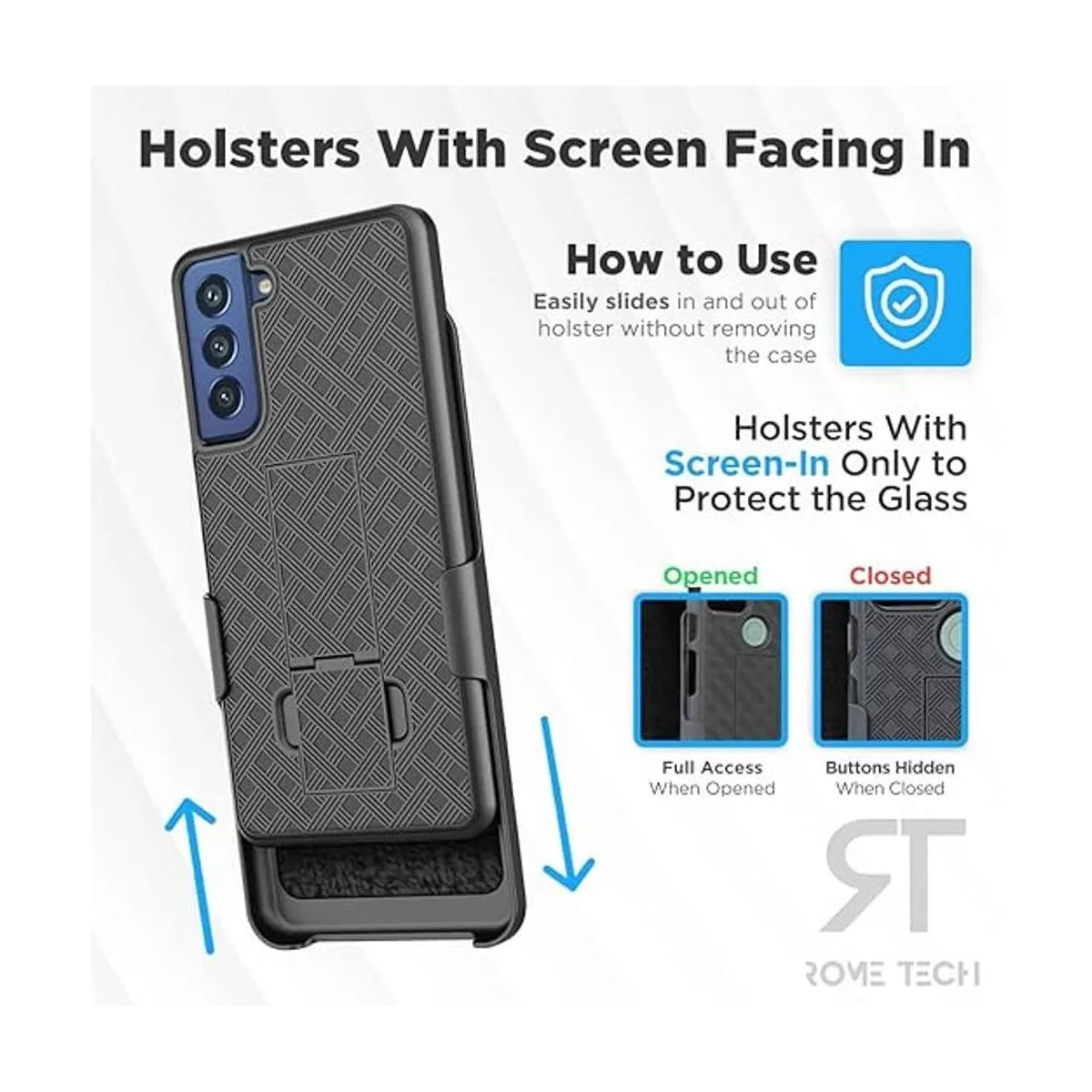 Rome Tech Funda de teléfono con clip para cinturón para_4