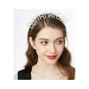 Juego de banda de cumpleaños y diadema de diamantes de_2