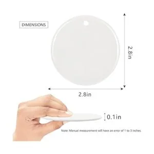 MAIKESUB 10 adornos redondos de cerámica en blanco por_2