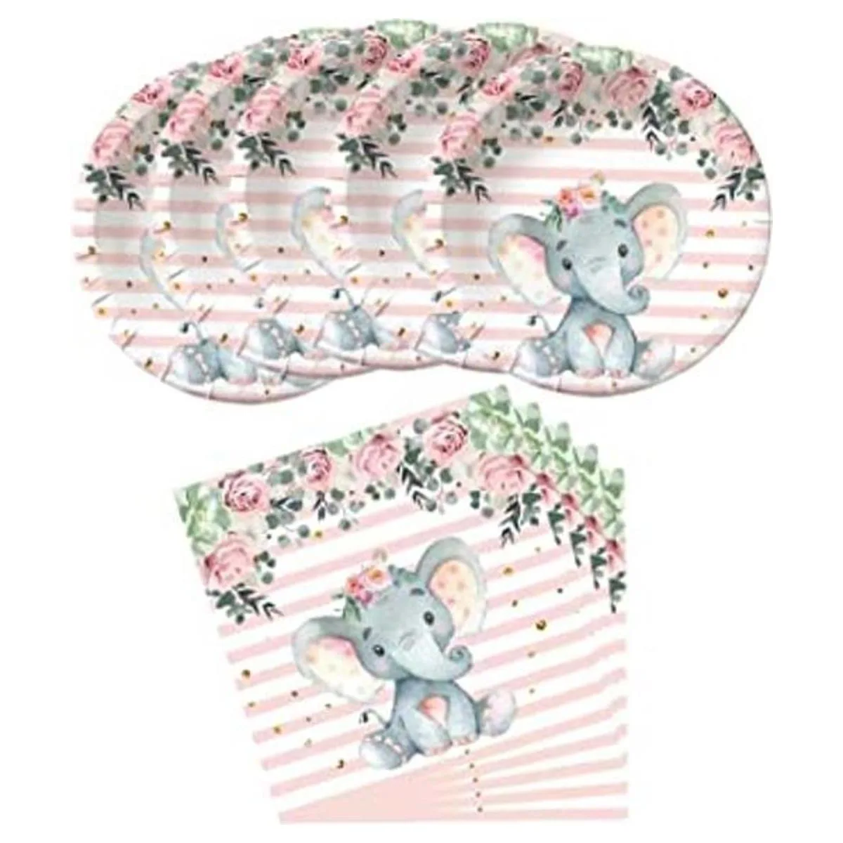 Elefante baby shower suministros de fiesta de cumpleaños_1