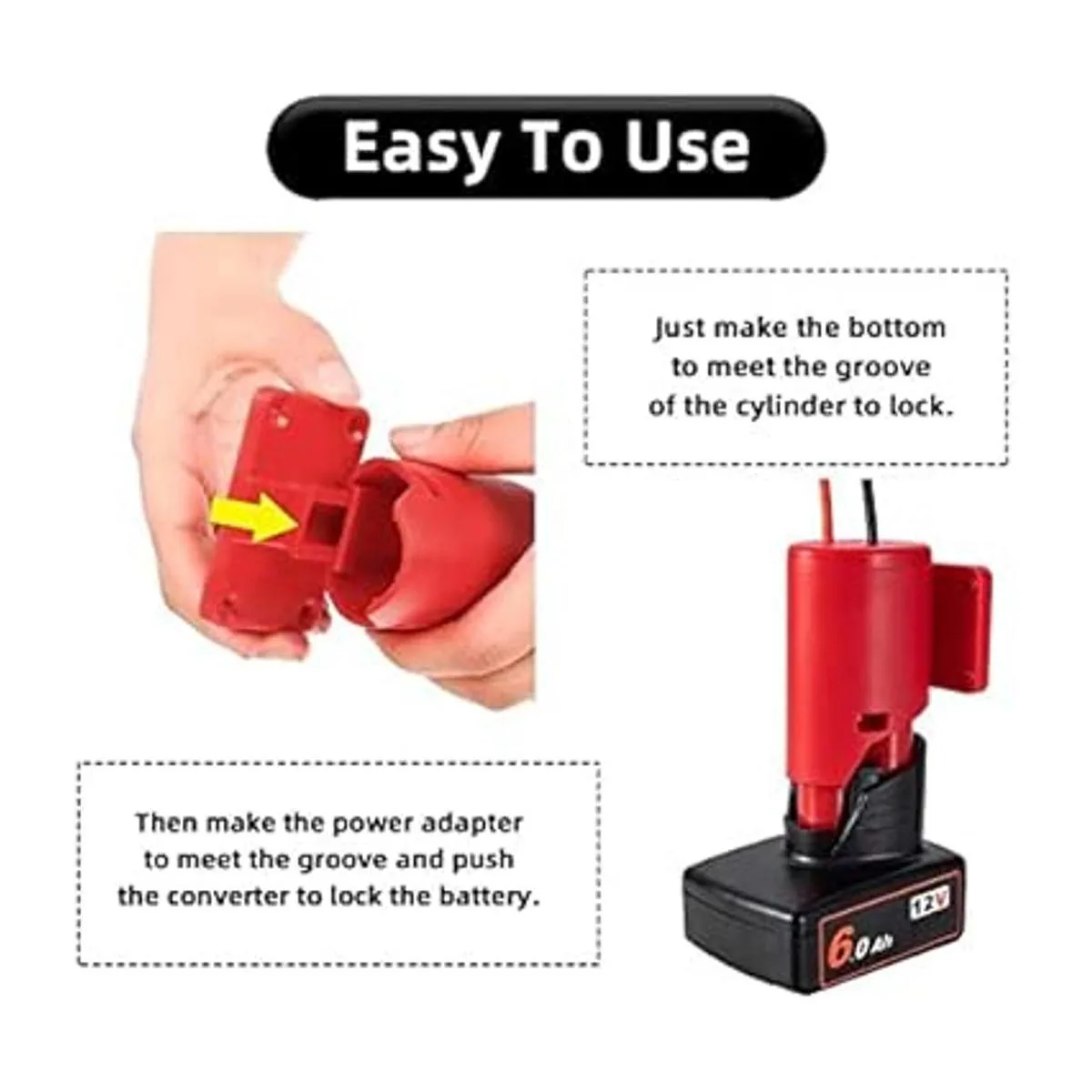 Adaptador de rueda eléctrica para Milwaukee M12 12 V_2