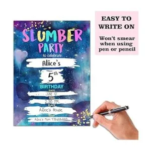 Tarjetas de invitación de fiesta de pijama fiesta de_3