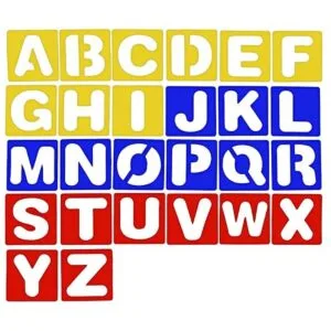 TecUnite Juego de 26 plantillas del alfabeto plantillas_3