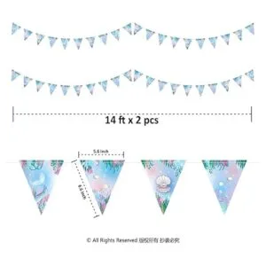 Guirnalda de banderines triangulares para fiestas de_2