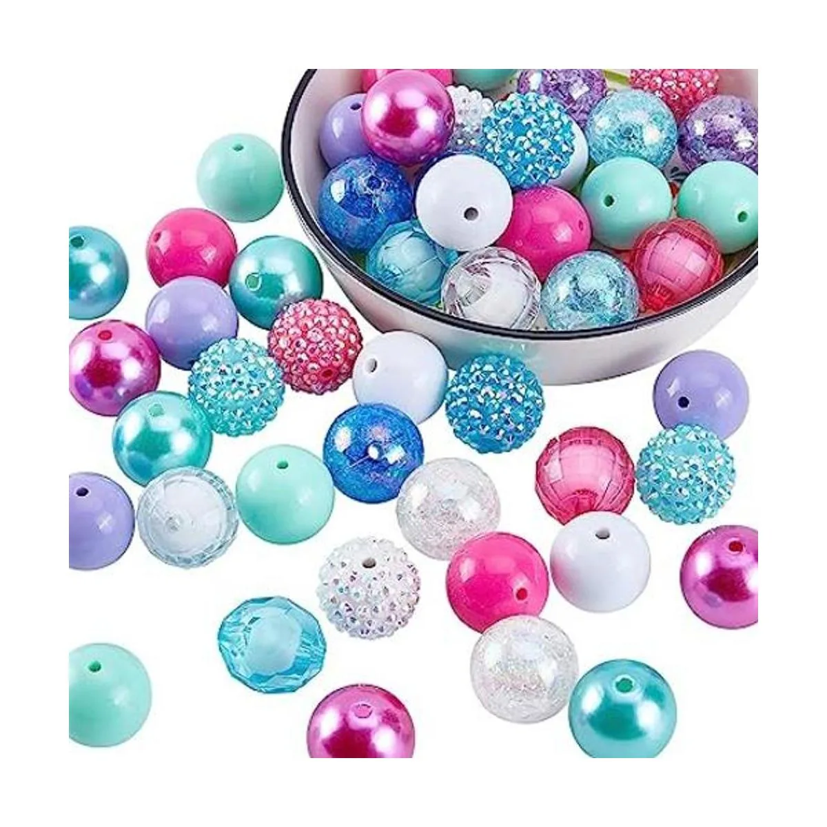 PH PandaHall 50 cuentas de trozos cuentas de goma de_1
