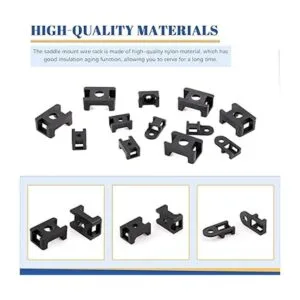 Glarks 360 piezas de base de sujeción para cables y bridas_3