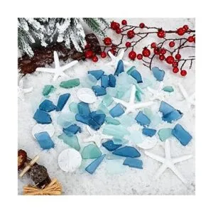 5.3 oz de vidrio de mar cobalto a granel piezas de_5