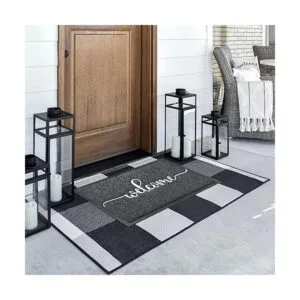 AAZZKANG Felpudo de bienvenida antideslizante y duradero_6