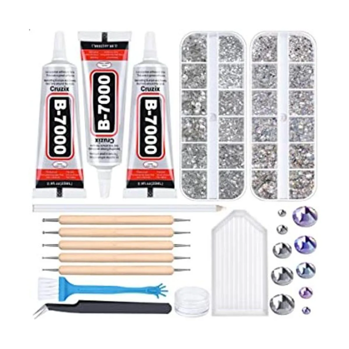 B7000 Kit de pegamento transparente con diamantes de_1