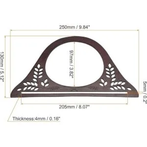 uxcell Manijas de madera para bolso 10 pulgadas 2_2
