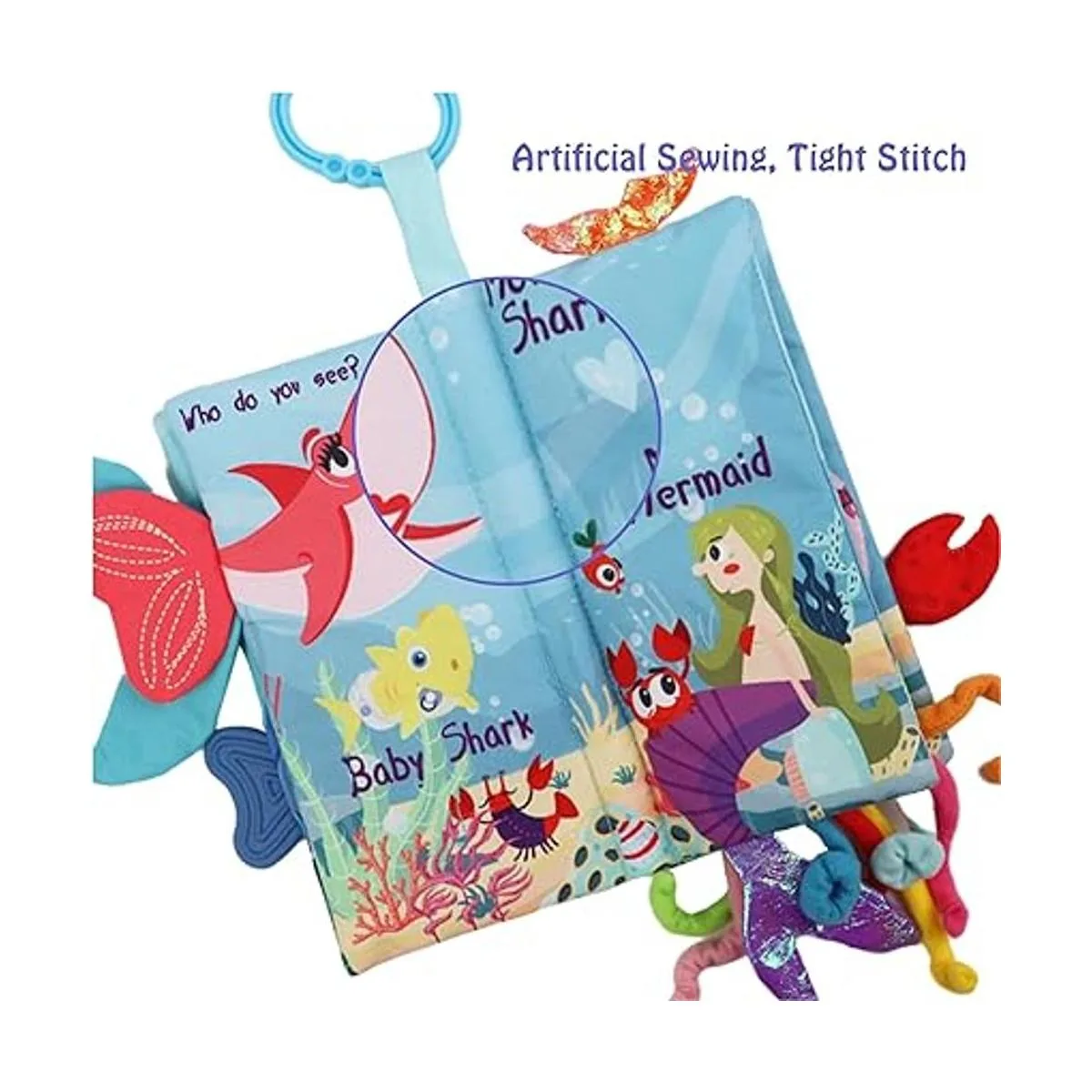 Libros de peces para bebés libros de tela suave arrugada_3